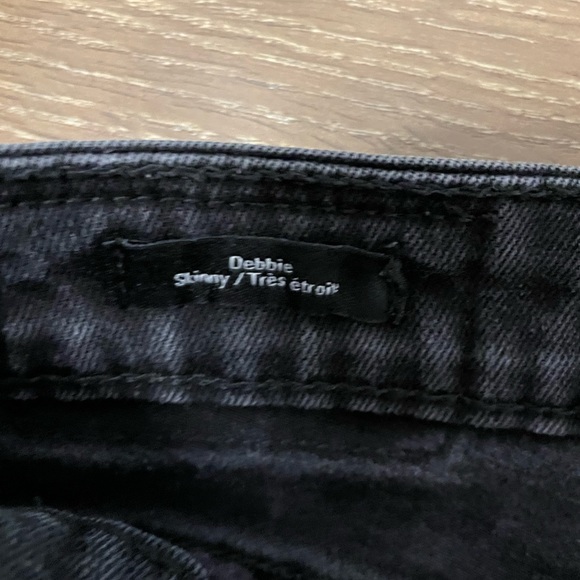 Frank and Oak Debbie Black Faded Skinny Jeans Denim Pants 29” Waist - Picture 4 of 7